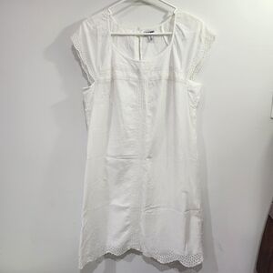 Old Navy sz M Heirloom Shift White Battenburg Lace